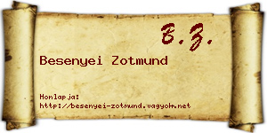 Besenyei Zotmund névjegykártya